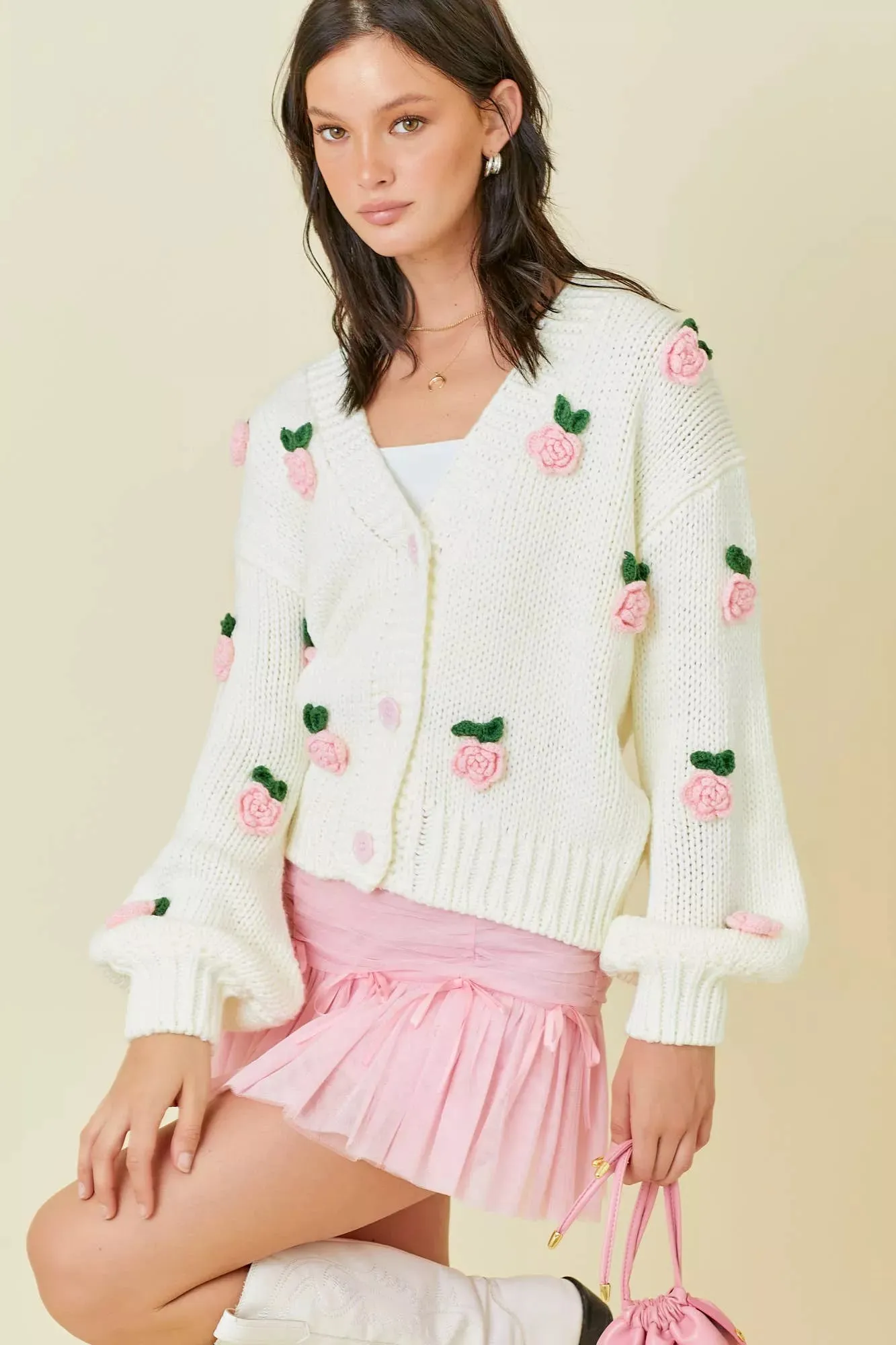 Rose Sweater Cardigan - MainStrip