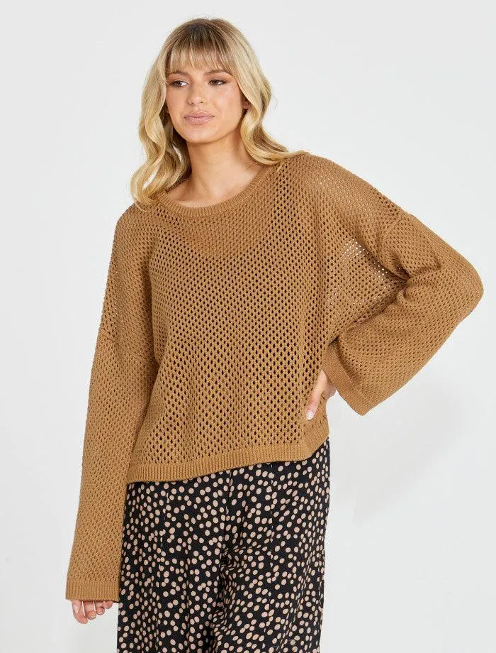 Sass Lily Bell Sleeve Knit Top