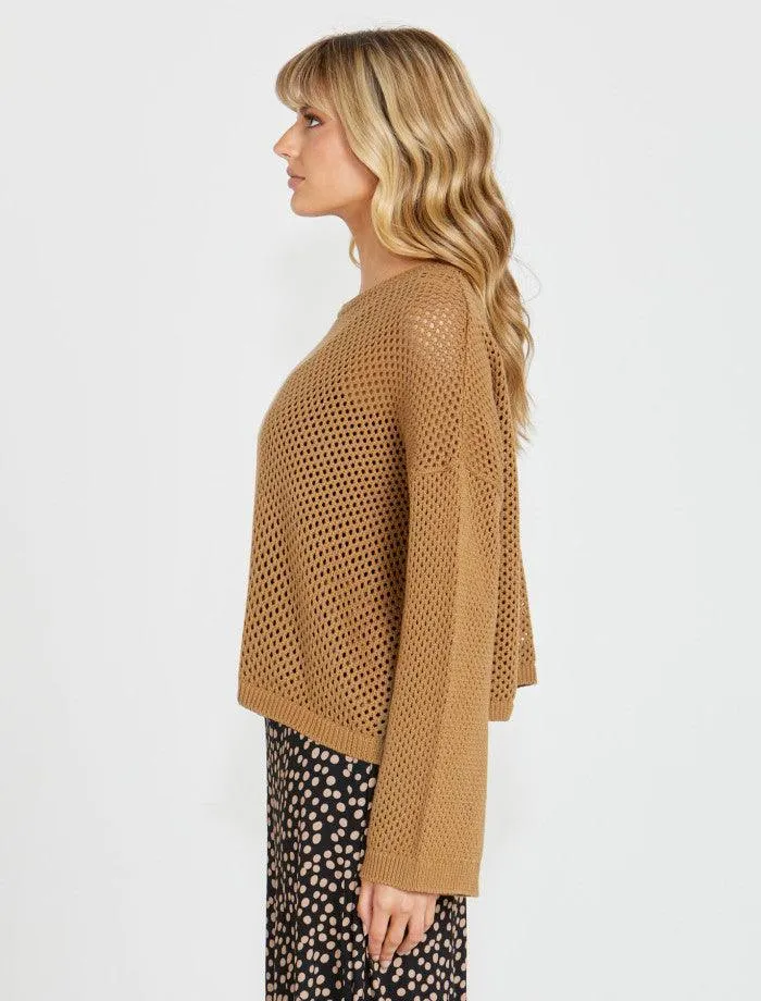 Sass Lily Bell Sleeve Knit Top