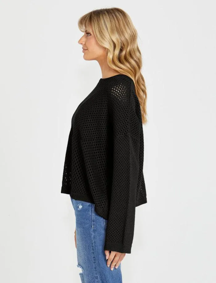 Sass Lily Bell Sleeve Knit Top