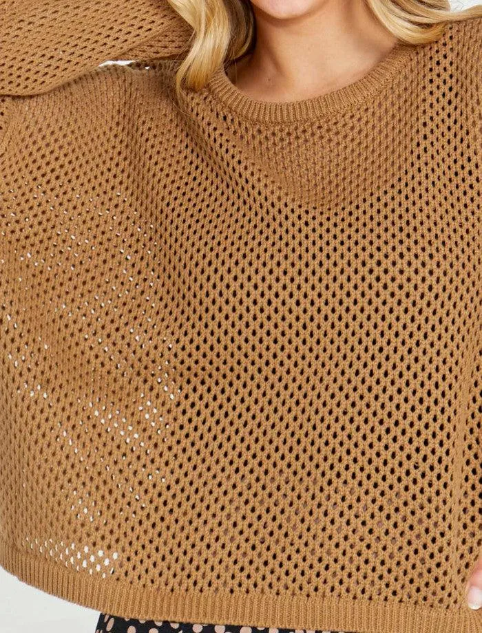 Sass Lily Bell Sleeve Knit Top