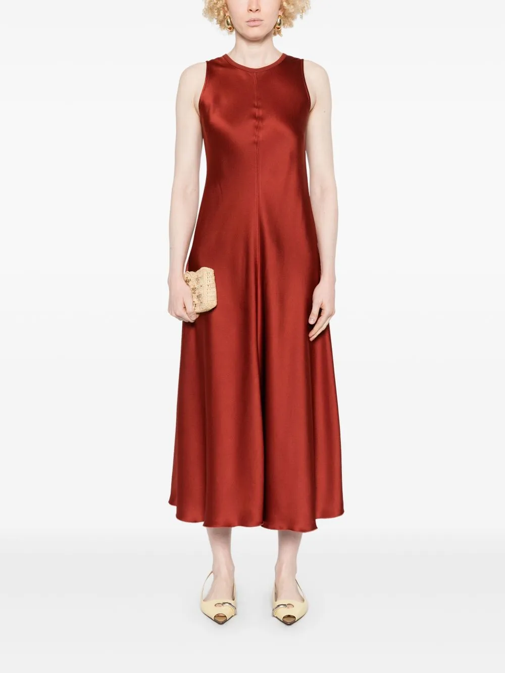 Satin long dress