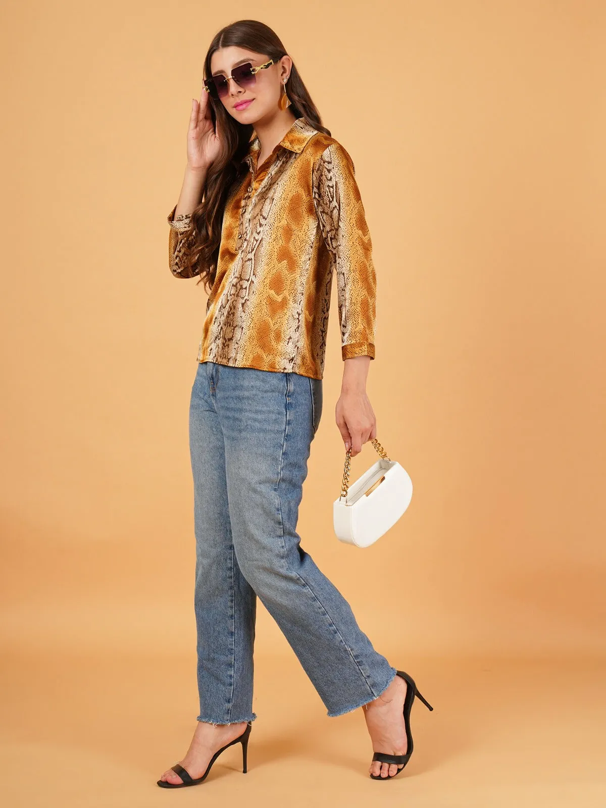 Satin Shirt Top