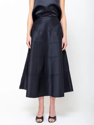 Satin Skirt - Midnight
