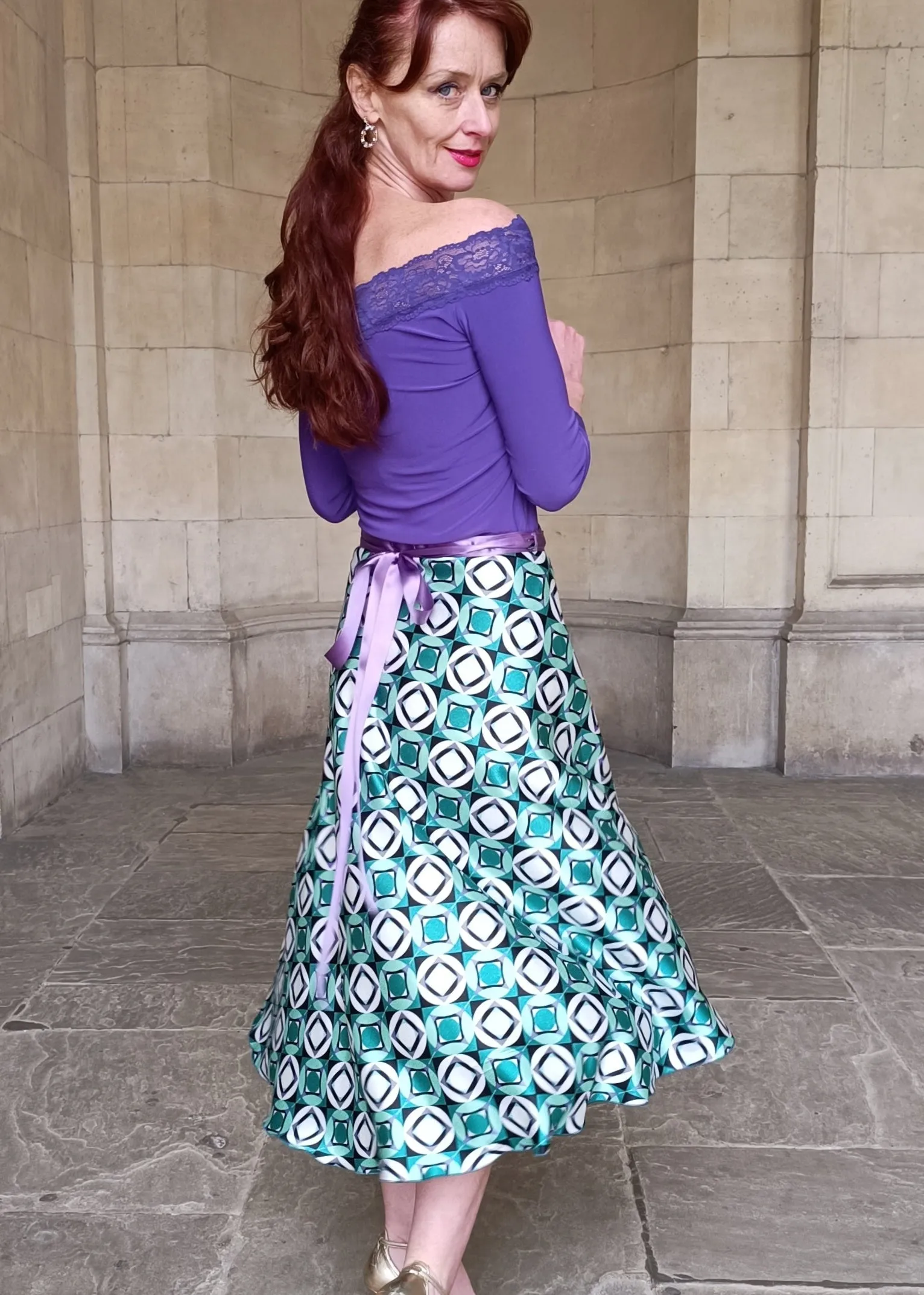 SATIN WRAP skirt