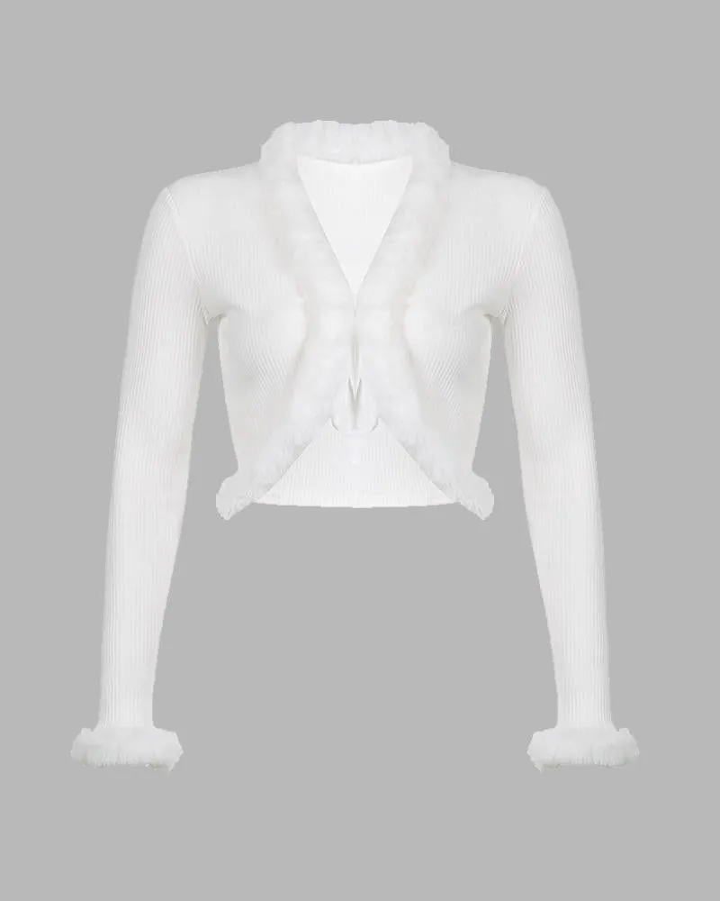 Sentinel Fuzz Crop Cardigan