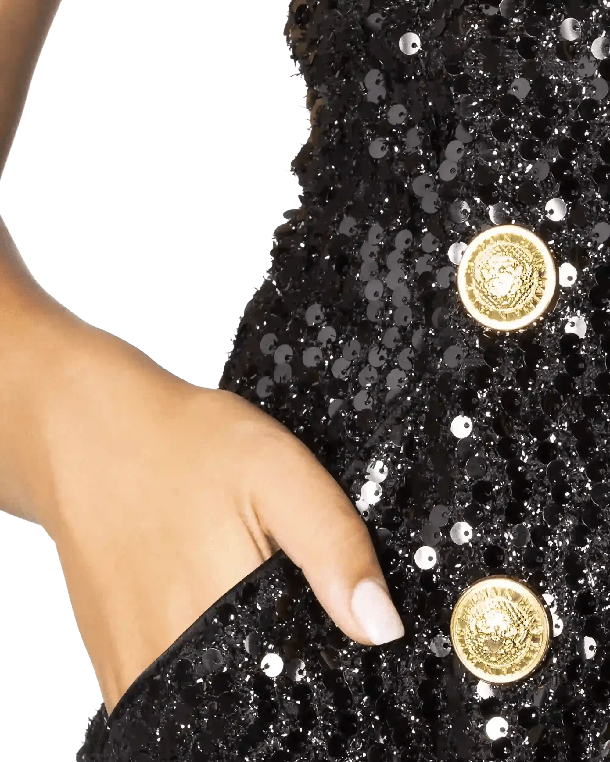 Sequin Slit Dress