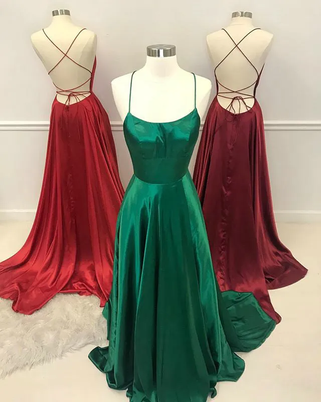 Sexy Burgundy Criss-Cross Straps Prom Dress Ruffles Sexy Split Side Long Party Gowns 2018