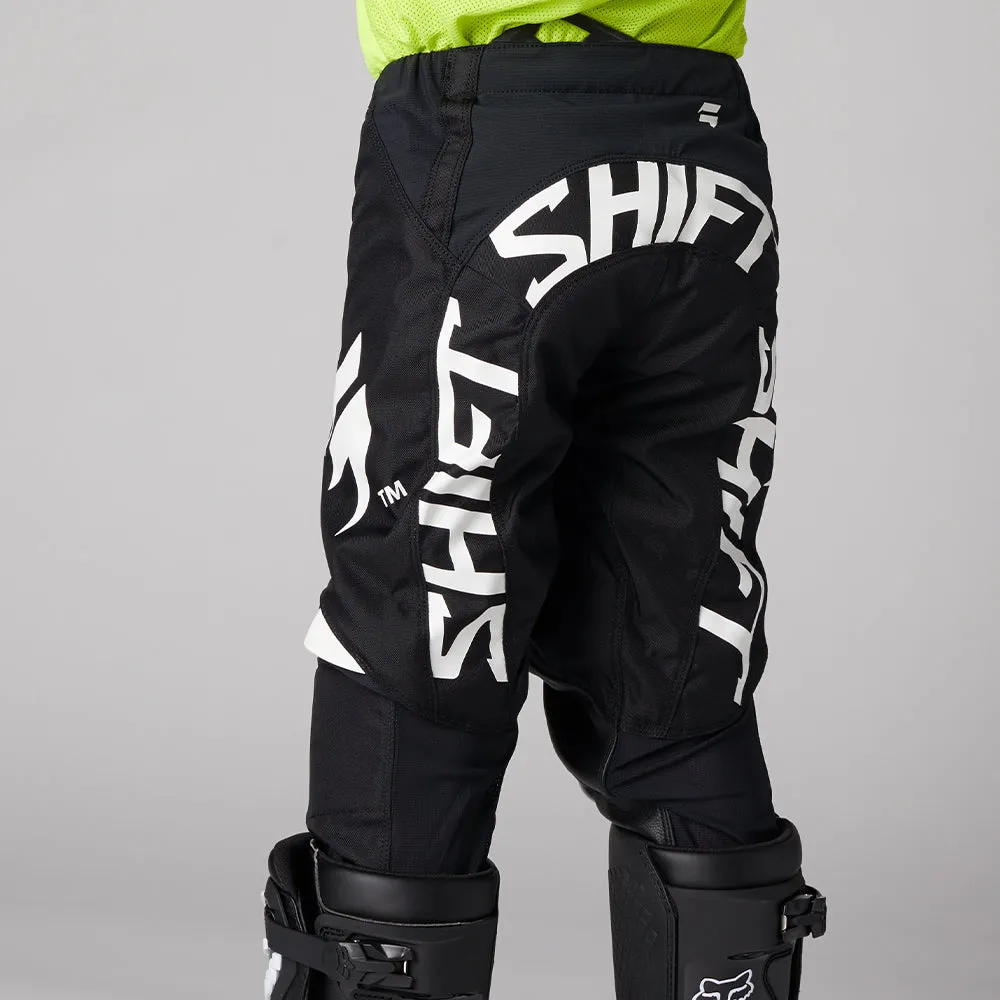 SHIFT YOUTH WHITE LABEL ROKR PANTS [BLACK/WHITE]