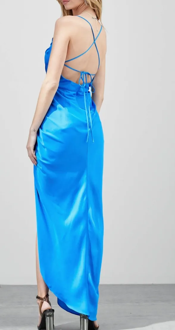 Side Gathered Strappy Dress