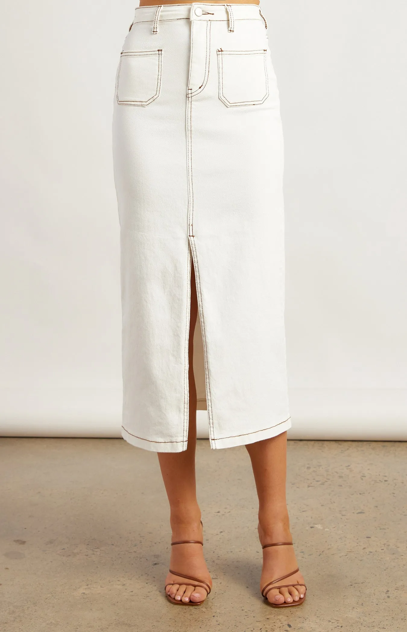SIENA DENIM MIDI SKIRT