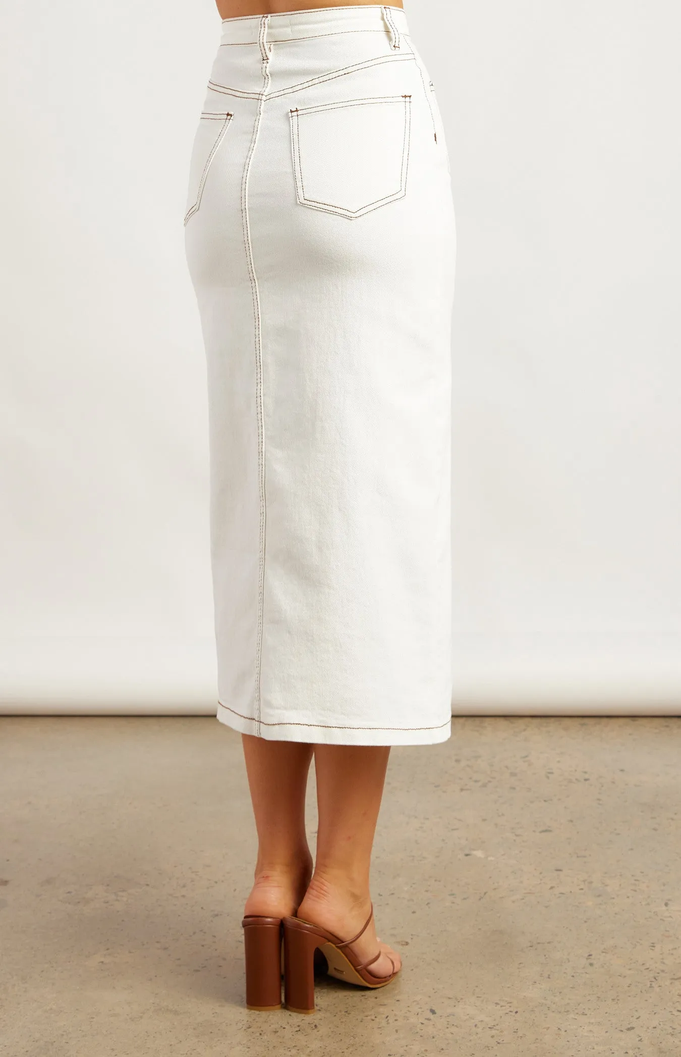 SIENA DENIM MIDI SKIRT