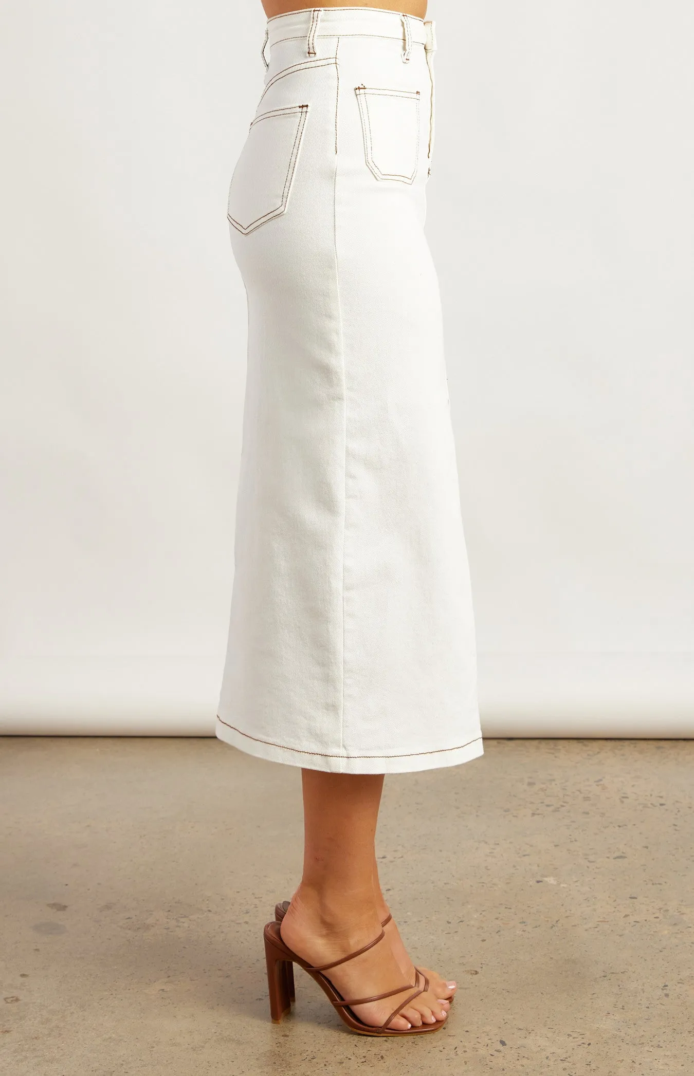 SIENA DENIM MIDI SKIRT