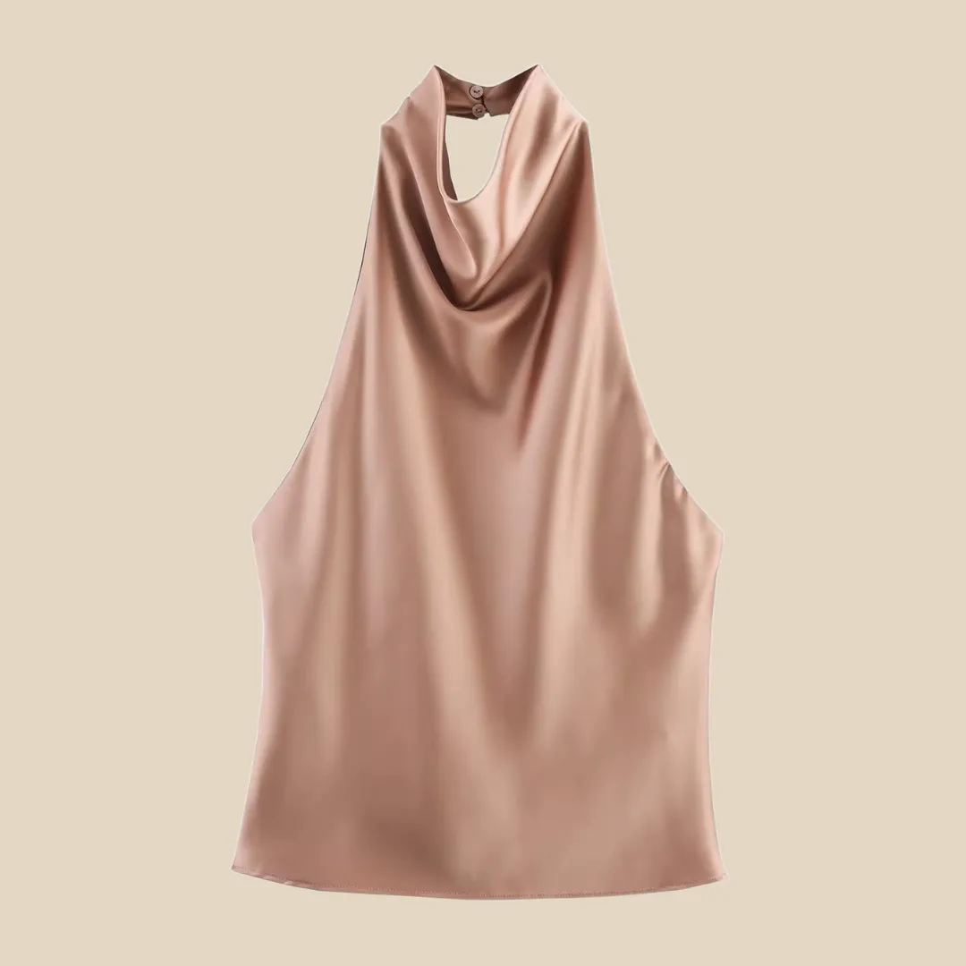 Silken Flow Halter Top