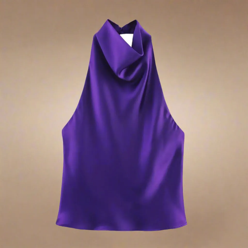 Silken Flow Halter Top