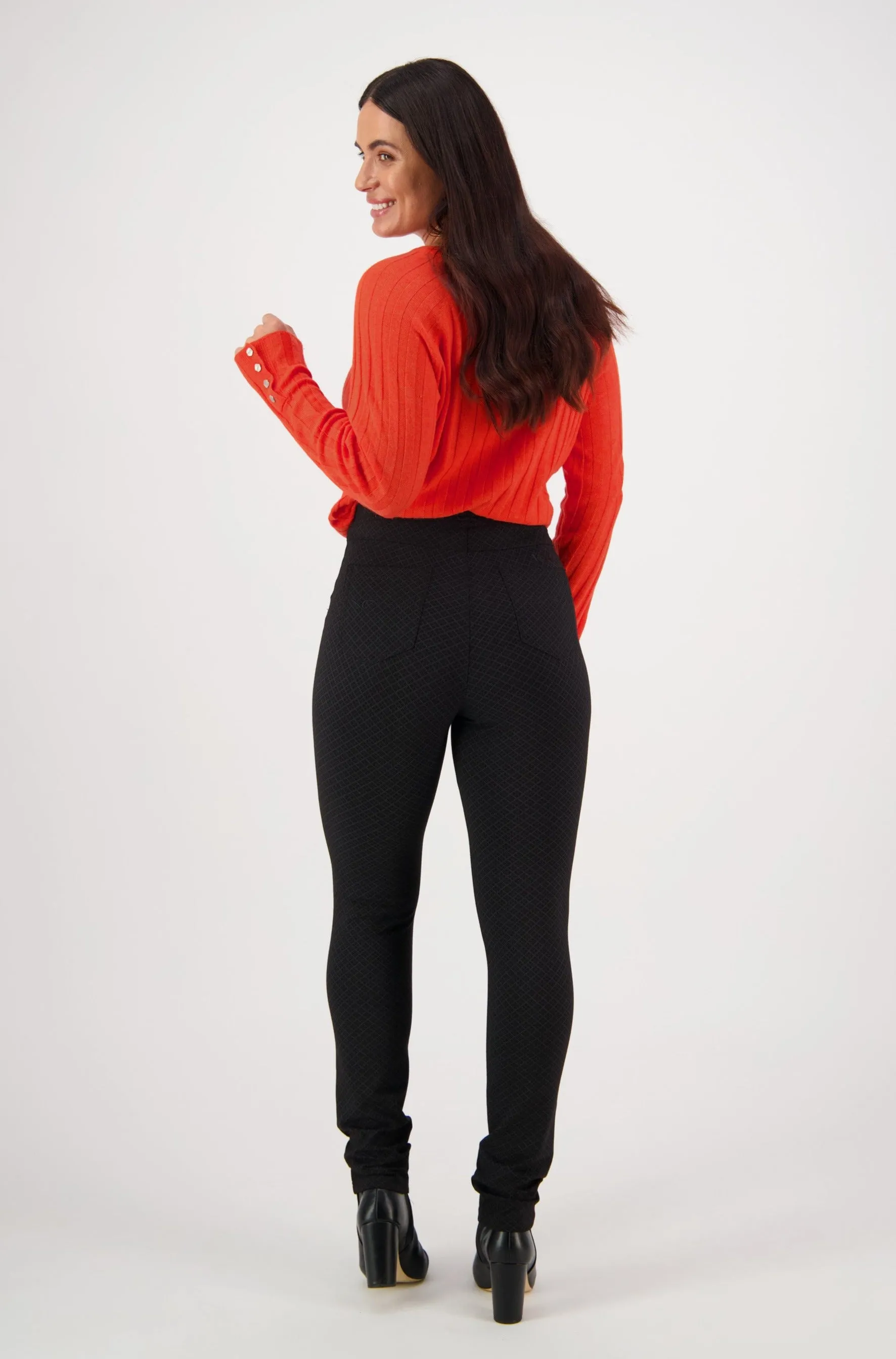 Skinny Leg Full Length Printed Ponti Pull On - Mosaic