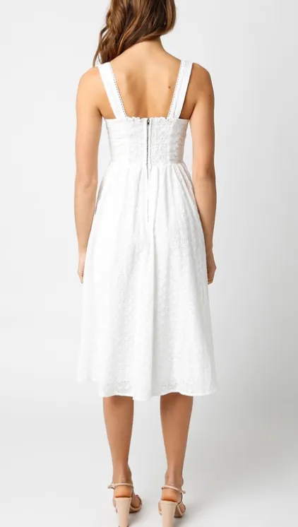 Sleeveless Eyelet Midi Dress