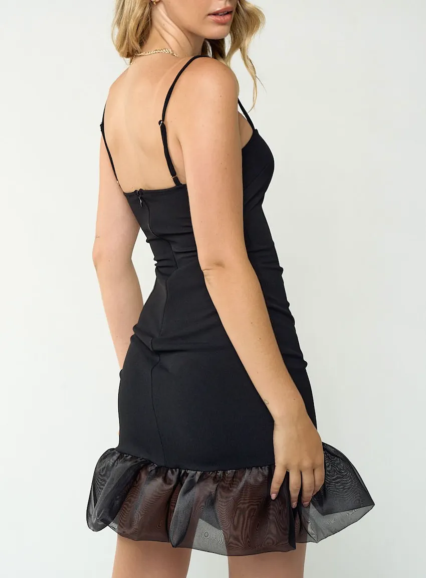 Sleeveless Organza Mini Dress