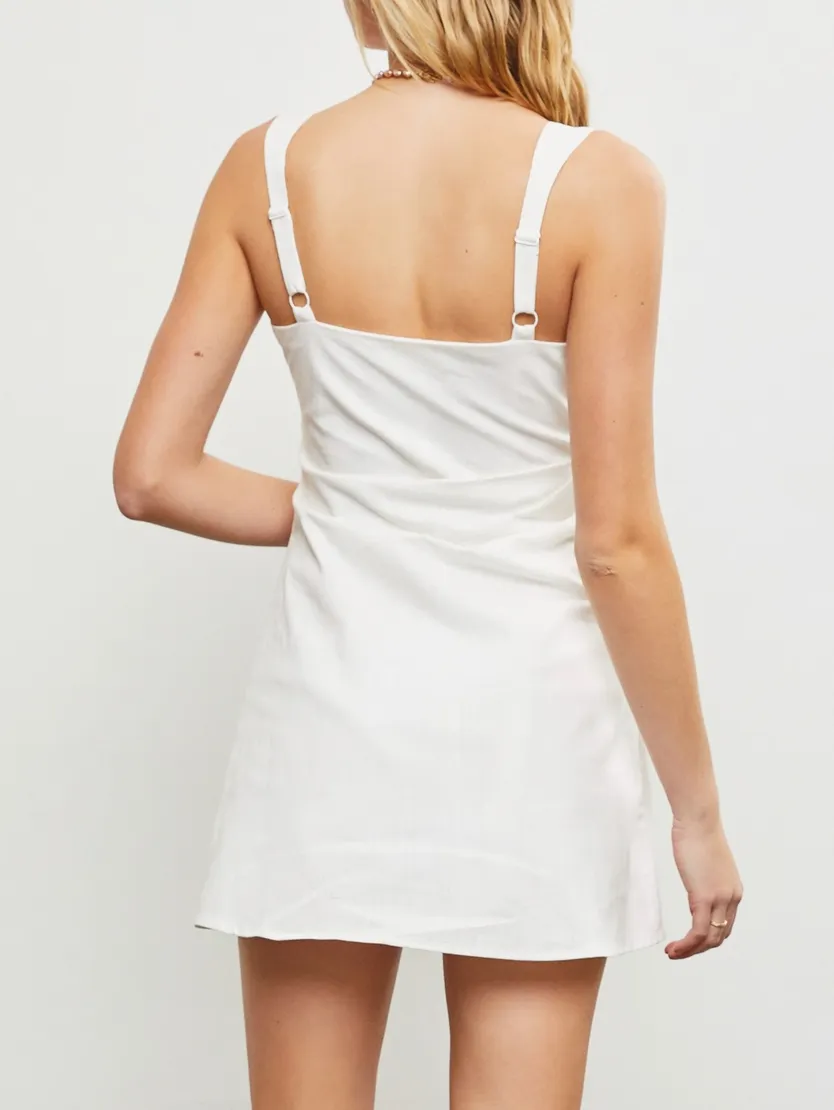 Sleeveless Ruched Side Mini Dress