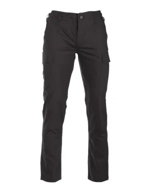 Slim Fit US Black Rip Stop BDU Field Pants