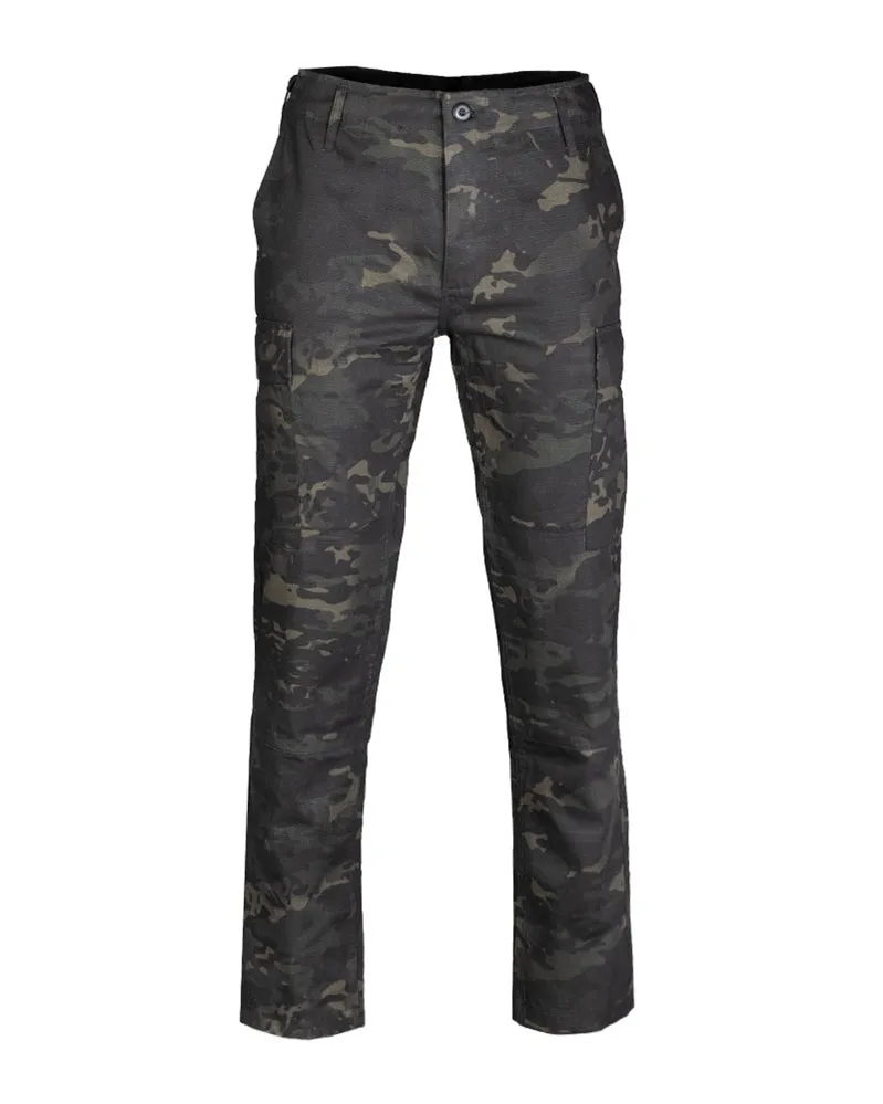 Slim Fit US Multitarn® Black Rip Stop BDU Field Pants