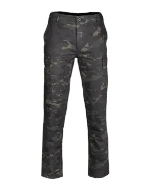 Slim Fit US Multitarn® Black Rip Stop BDU Field Pants