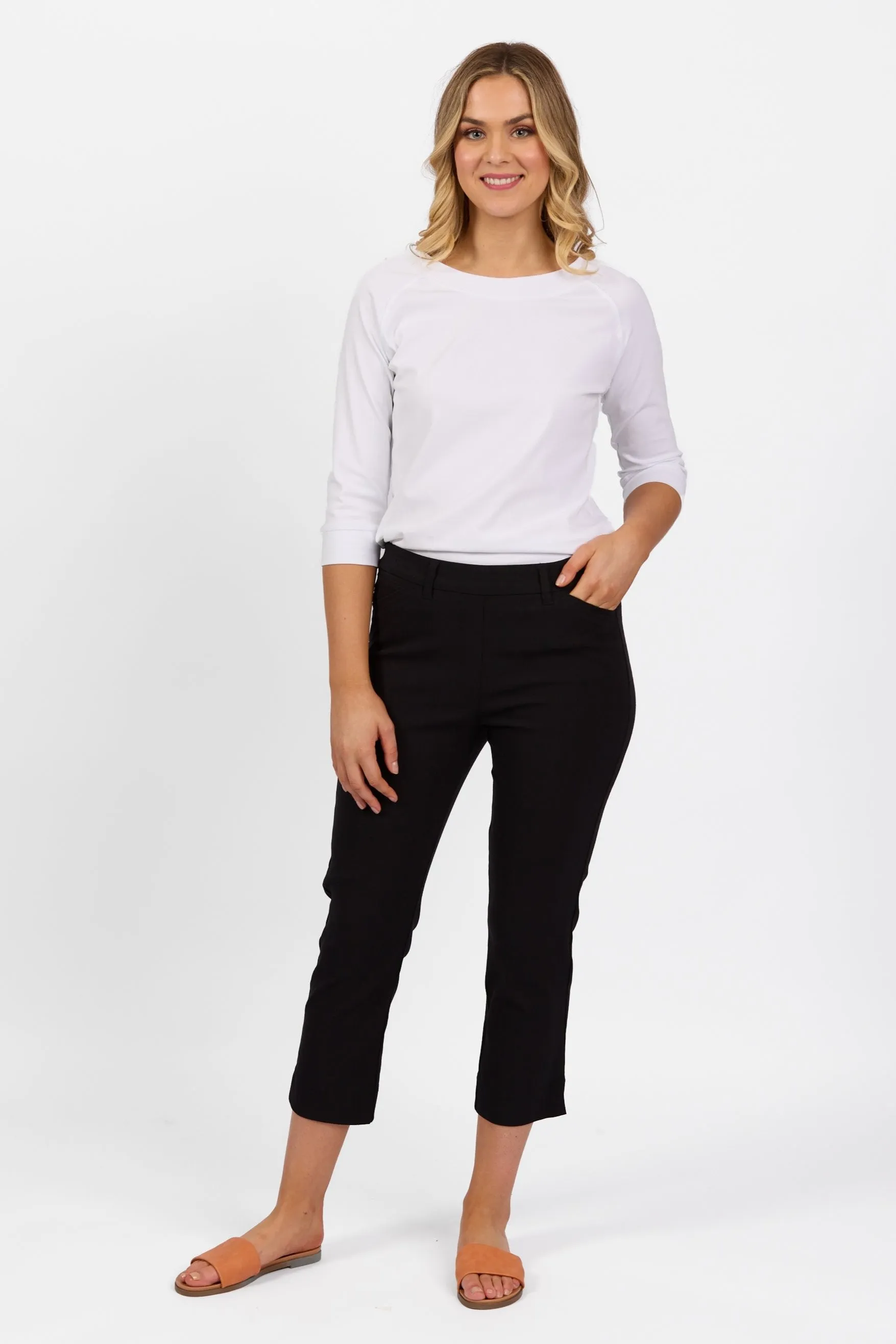 Slim Leg 7/8 Pull On Pant - Pitch