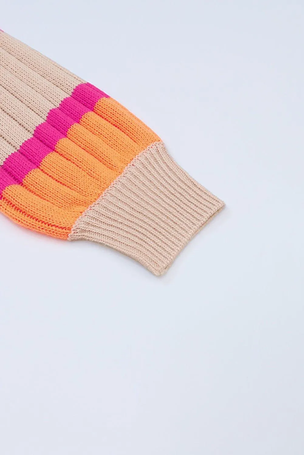 Slouchy Orange Striped Cardigan