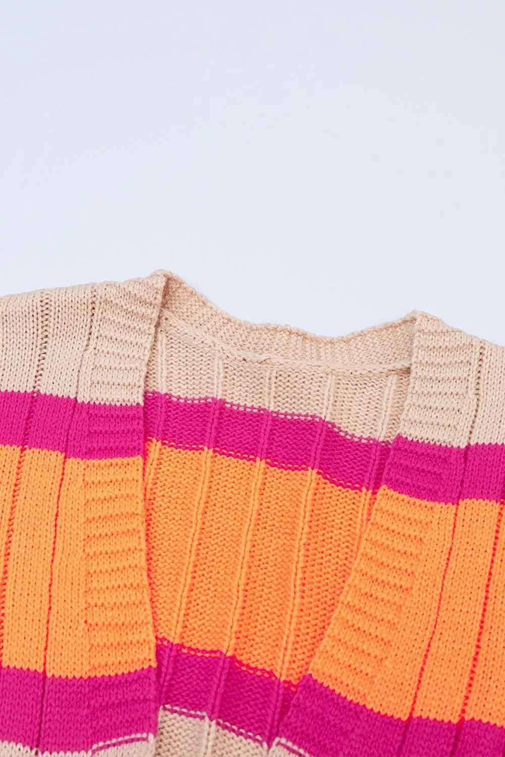 Slouchy Orange Striped Cardigan