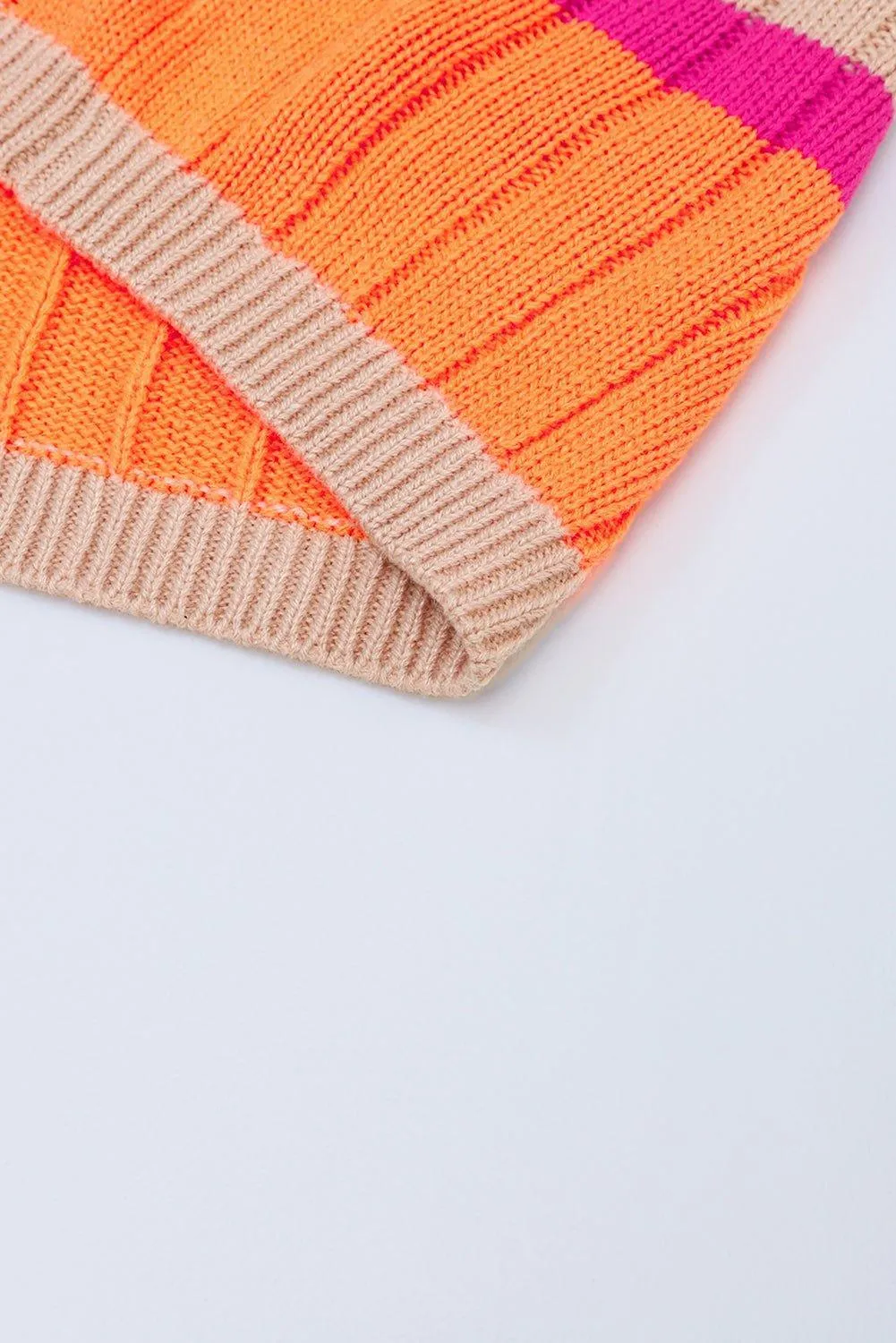 Slouchy Orange Striped Cardigan