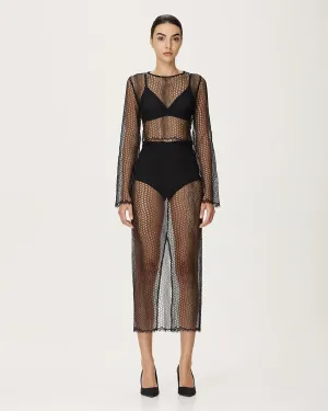 Snake Openwork Lace Skirt