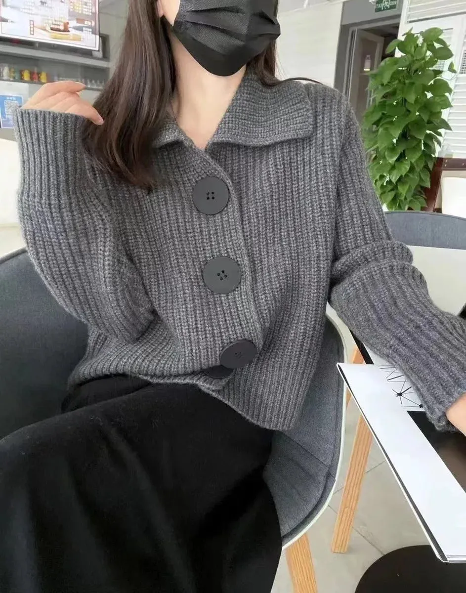 Solid Color Cardigan