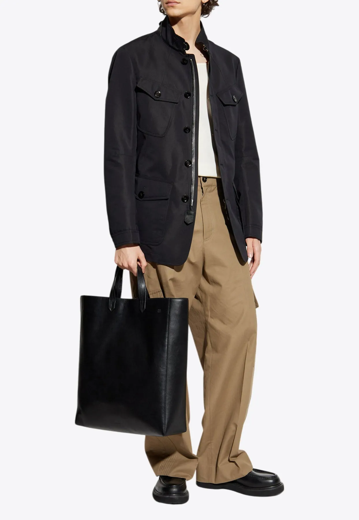 Stand Collar Military Jacket