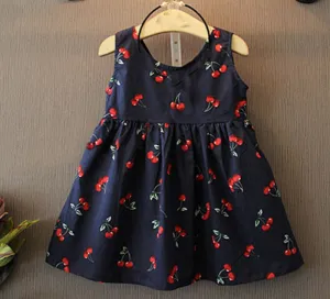 Summer girl dress Print pattern Children tutu dresses for girls baby girl clothes Sleeveless girls dresses