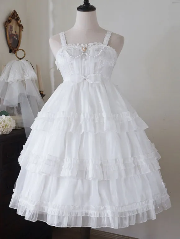 Sweet Lolita Dress Polyester Sleeveless Jumper Lolita Dress