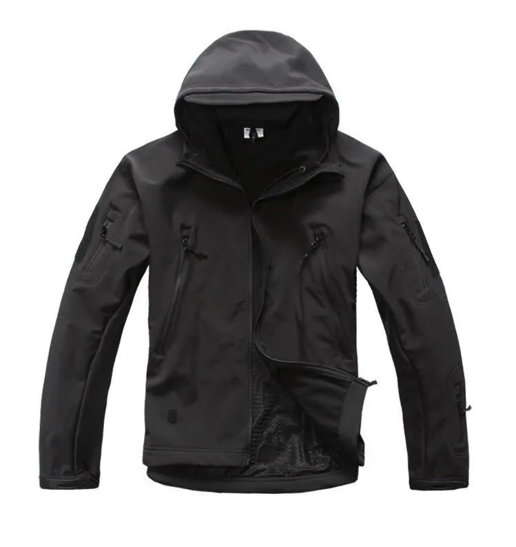 Tactical Snake Camouflage Army Jacket Men Military Shark V4.5 Waterproof Soft Shell Outdoors Jackets Fleece Hooded Camo Clothes