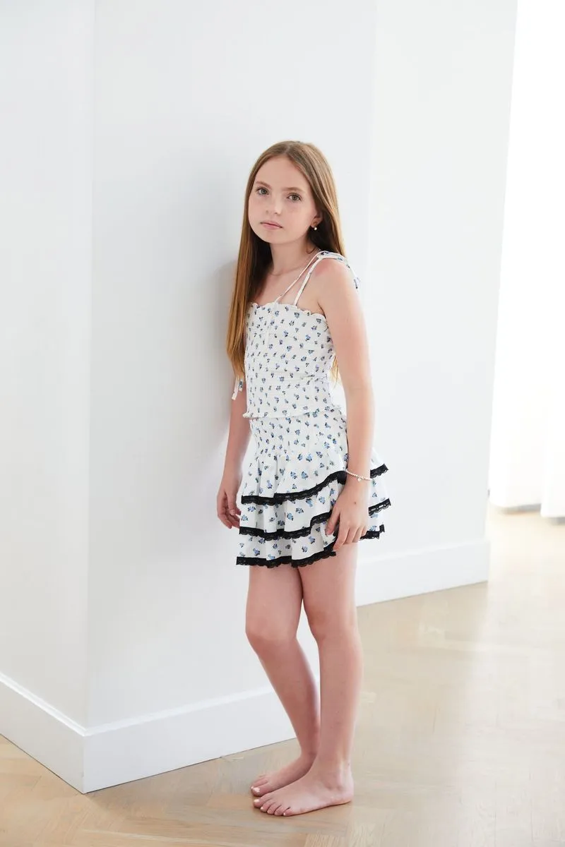 Theme Gemma Ruffle Mini Skirt