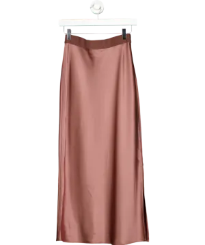 Theory Metallic Slip Skirt In Crushed Satin UK 6