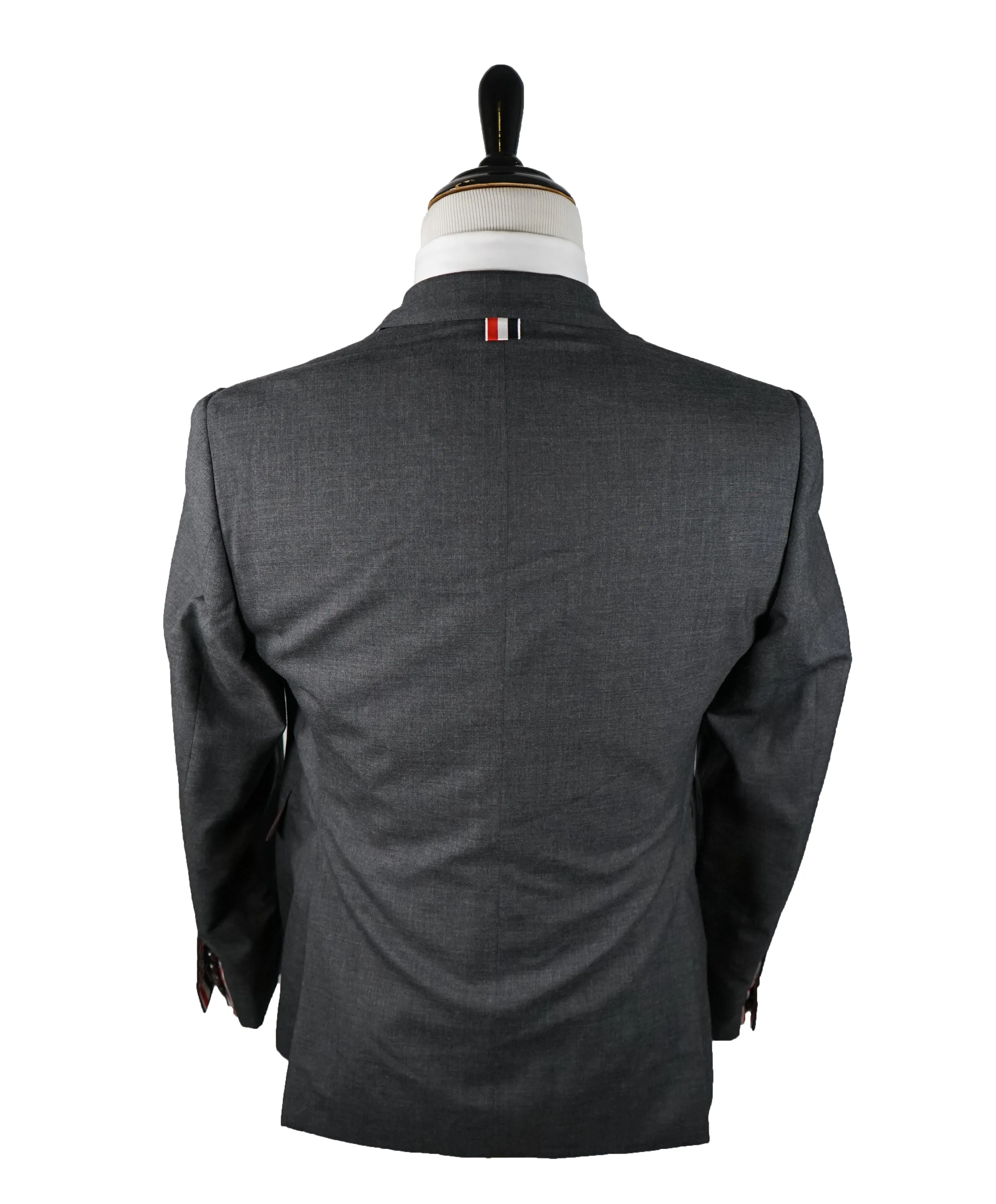 THOM BROWNE - Gray Premium Suit With Iconic Logo Detailing - SZ 2