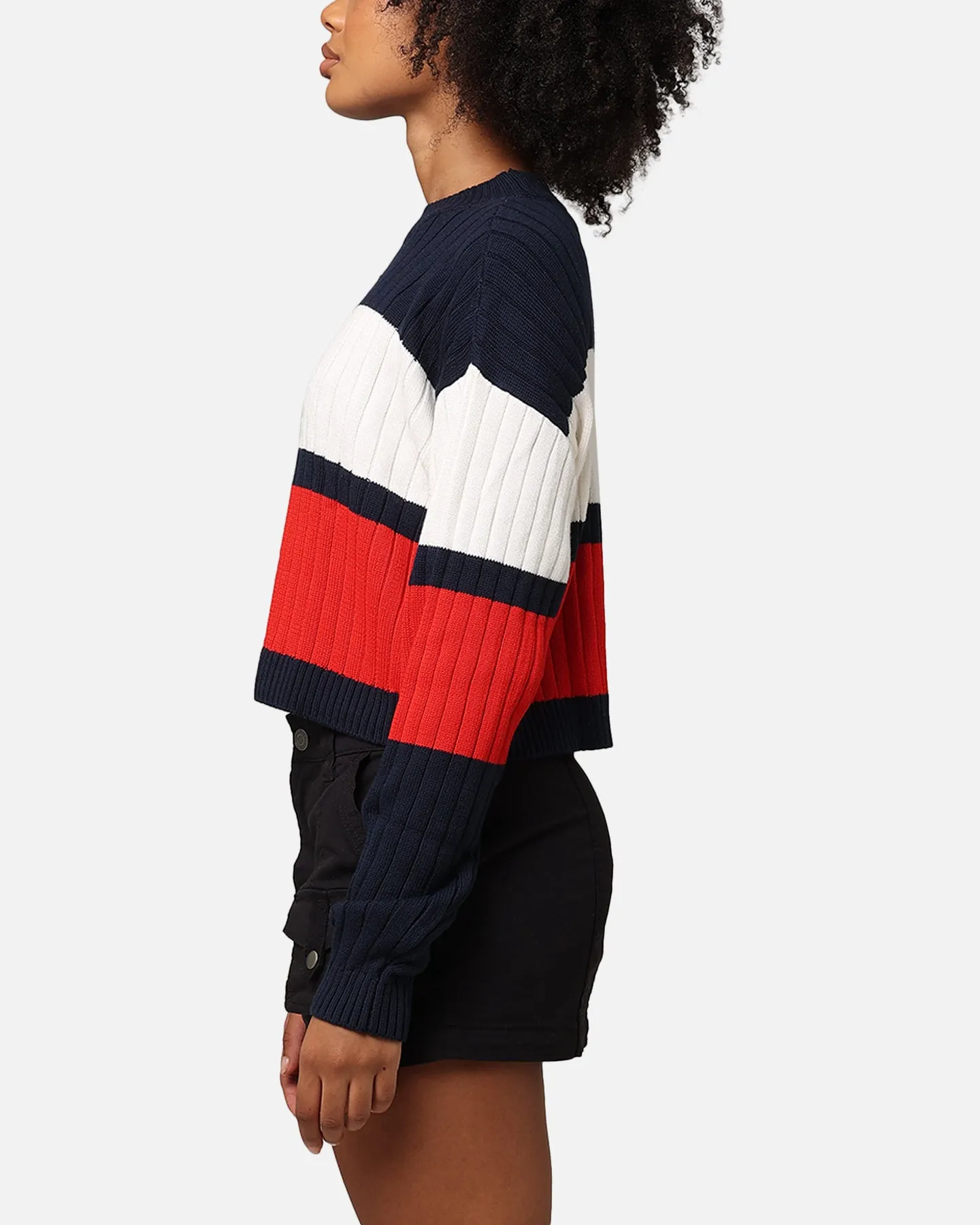 Tommy Jeans Women's TJW Colourblock Badge Sweater Ancient White/Multi