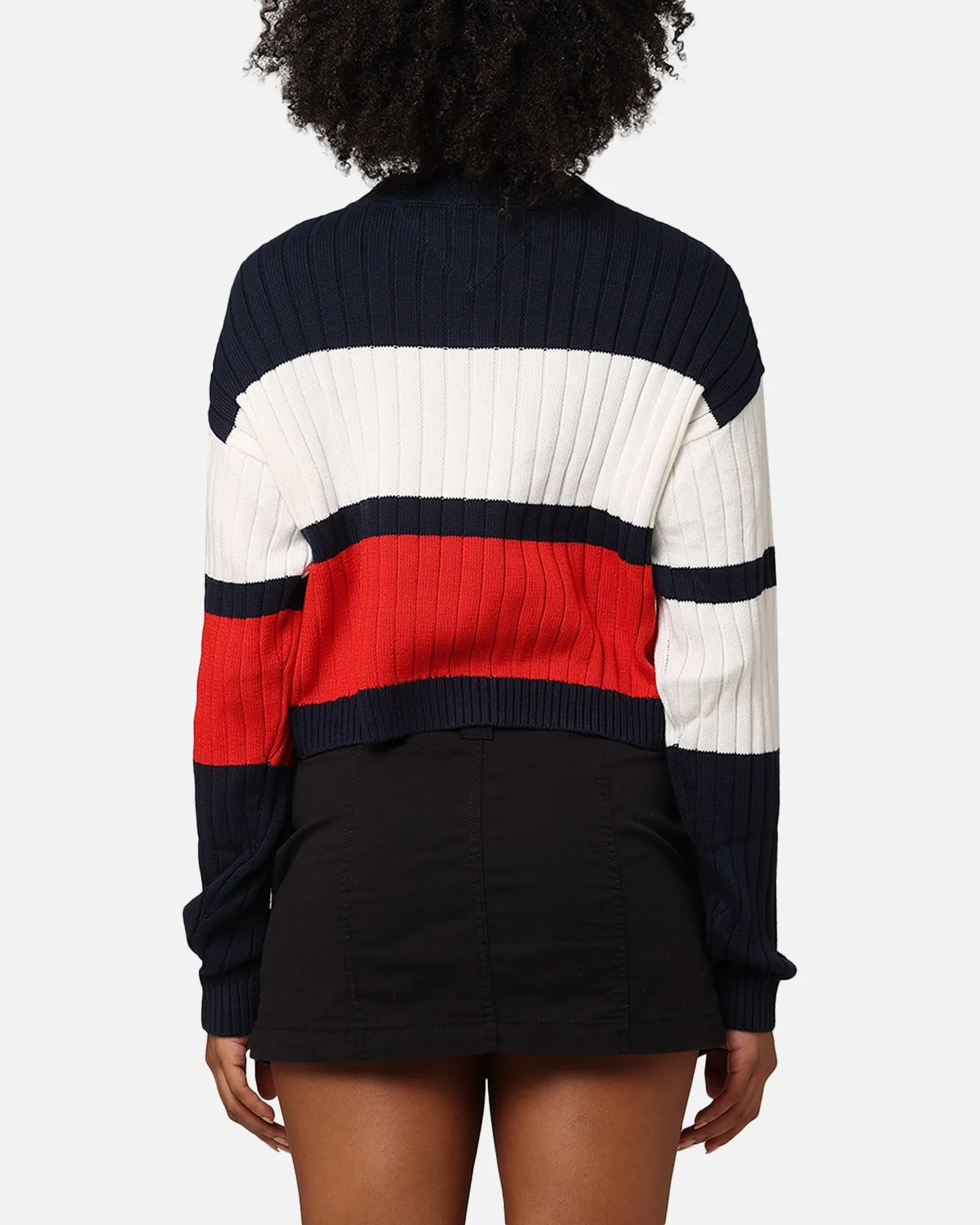 Tommy Jeans Women's TJW Colourblock Badge Sweater Ancient White/Multi