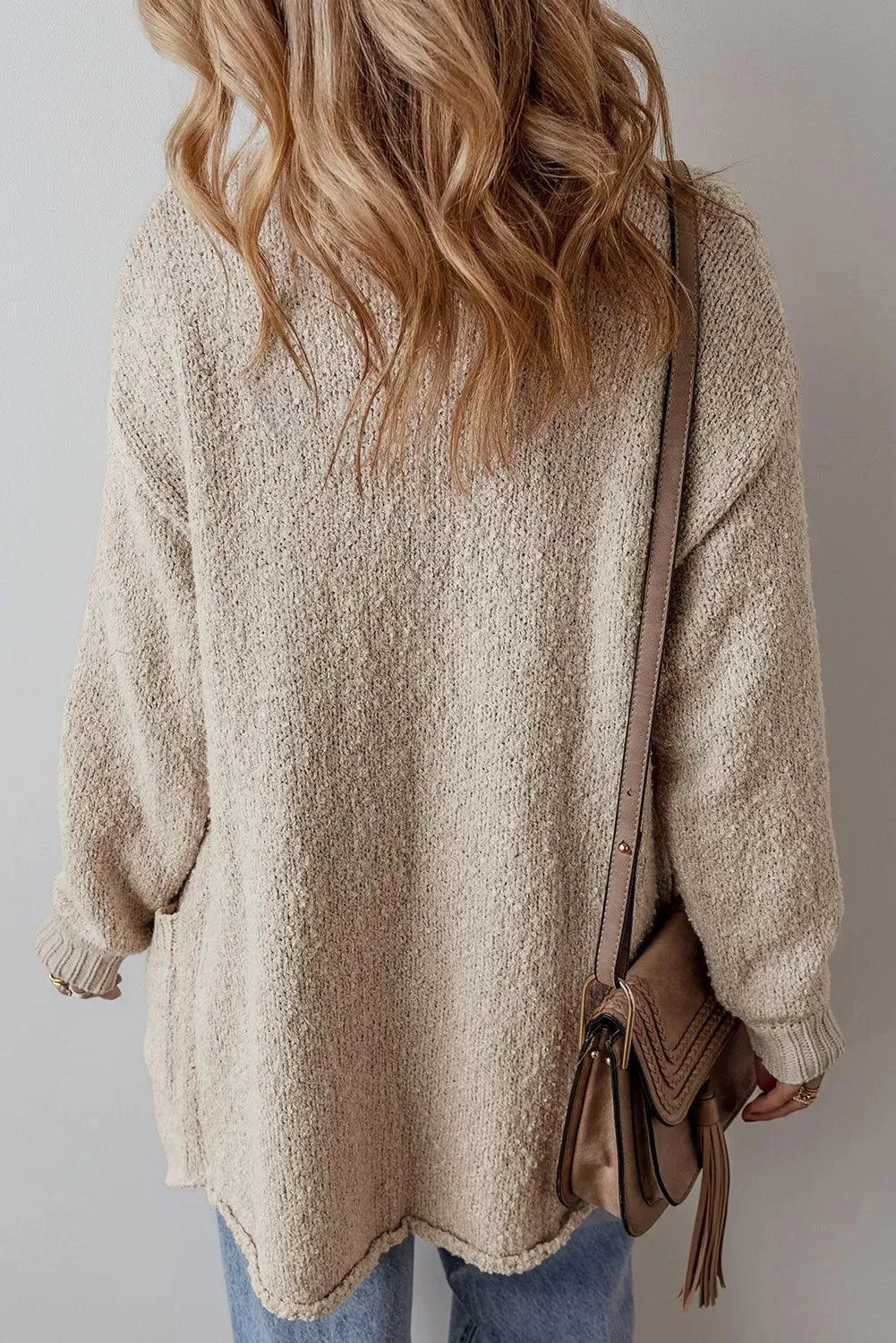Trendy by Luna Pocketed Button Up Long Sleeve Cardigan