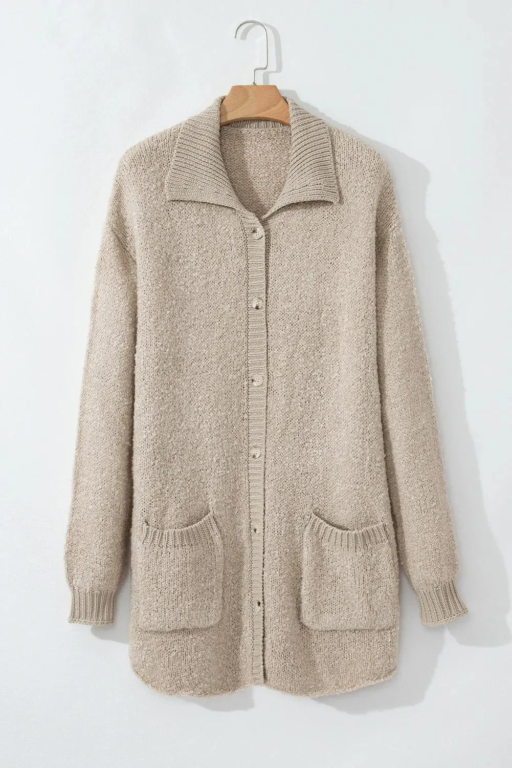 Trendy by Luna Pocketed Button Up Long Sleeve Cardigan