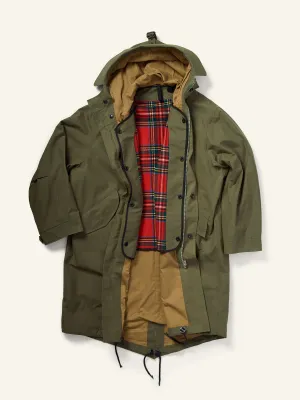 Tweed Collab Fishtail Parka Military Green