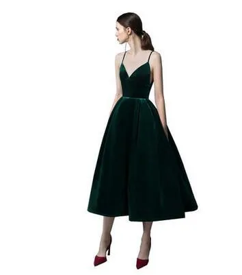 Twotwinstyle Backless Spaghetti Strap Sleeveless High Waist Sexy Party Dress With V-Neck