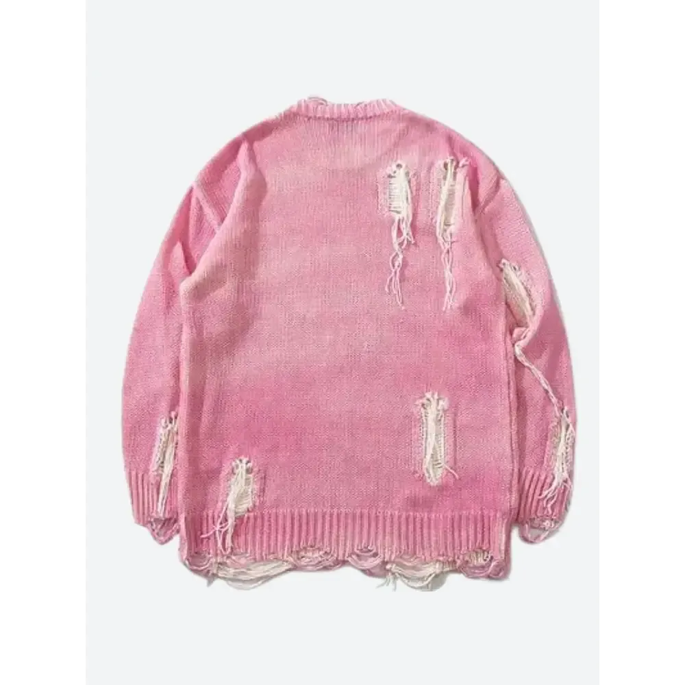 Unisex Ripped Design Sweater for Y2K Grunge Streetwear