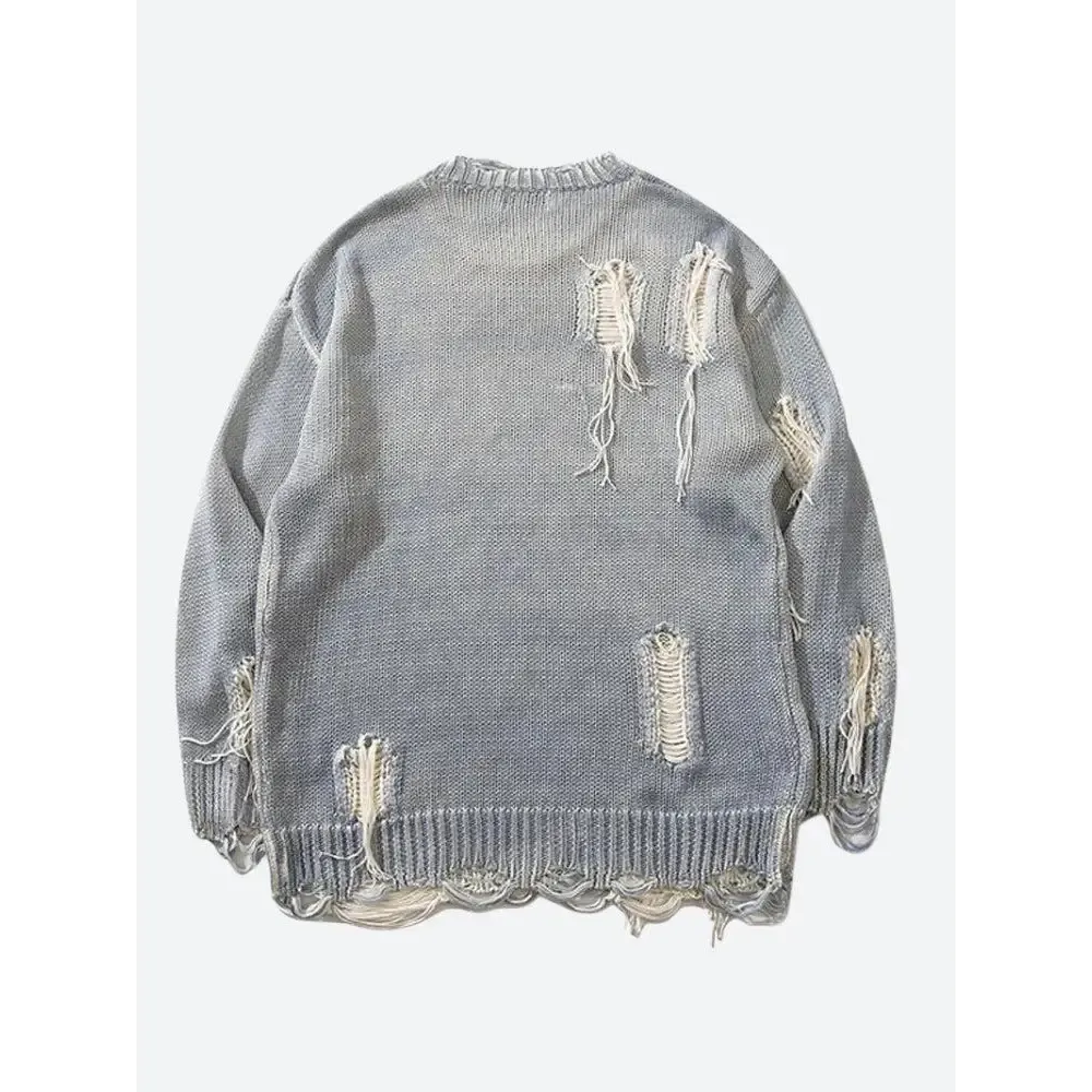 Unisex Ripped Design Sweater for Y2K Grunge Streetwear