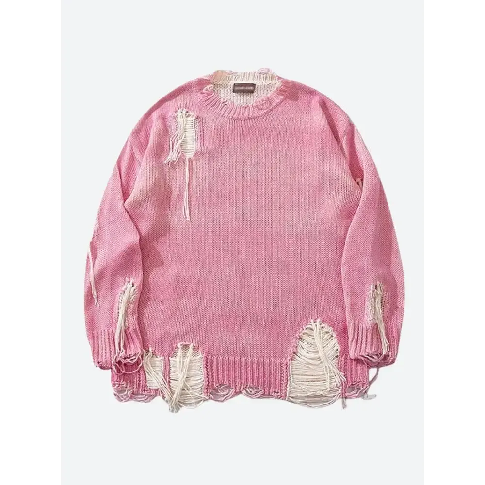 Unisex Ripped Design Sweater for Y2K Grunge Streetwear