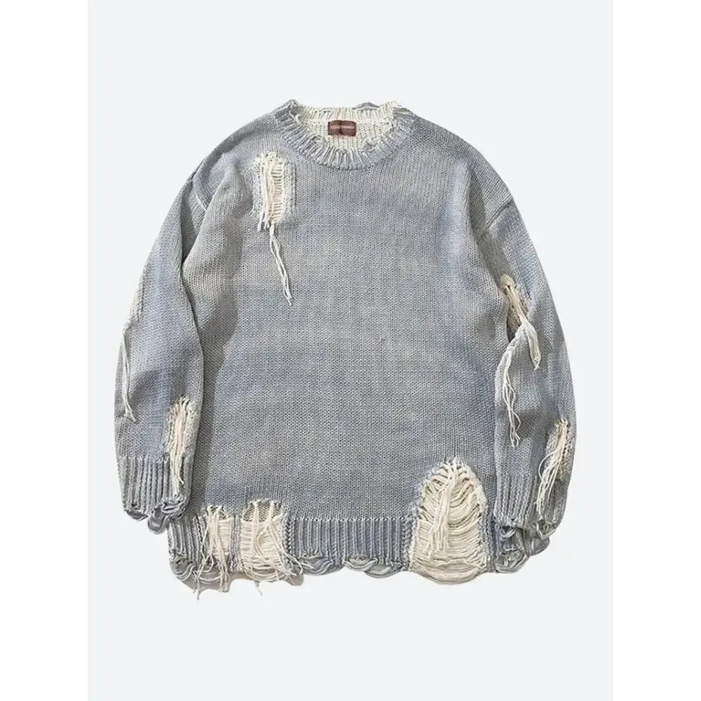 Unisex Ripped Design Sweater for Y2K Grunge Streetwear