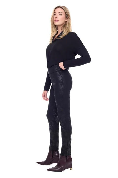 Up! Flora  Ponte Full-Length Slim Pant - Black